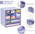 Desk Storage Organizer with 9 Drawers, FODIENS 4 Tiers Stackable Desktop Craft Storage Drawers for Makeup Jewelry