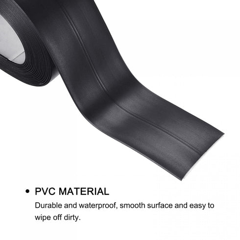 uxcell Waterproof Seal Caulk Strip Tape, Self Adhesive, 1.5"W x 10.5'L PVC for Kitchen Bathroom, Black, 2Pcs