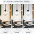 Shade,6.29" 1 Pendant Lights Kitchen Island,Farmhouse Black Pendant Light with Clear Glass Globe Glass Pendant Light