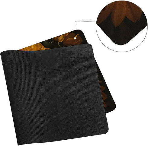 HFDSIFBUJ 12"24",Large Sunflower Bouquet Yellow Flowers Desk Mat Non-Slip Rubber Unsealed Edges Mouse Pad for Office