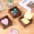 Bamber Cute Sticky Note Holder for Desk, Walnut Wood Notepad Organizer, Pack of 2