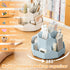 Desk Pencil Pen Holder, 9 Slots 360 Degree Rotating Organizer, Cute Storage Cup for Office, School, Home (Blue)