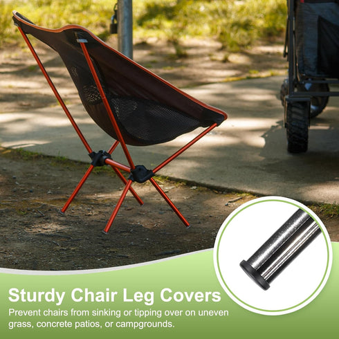 16Pcs 0.59 Inch uxcell Camping Chair Foot Cover, Plastic Table Legs Feet Covers Furniture Floor Protector for Outdoor