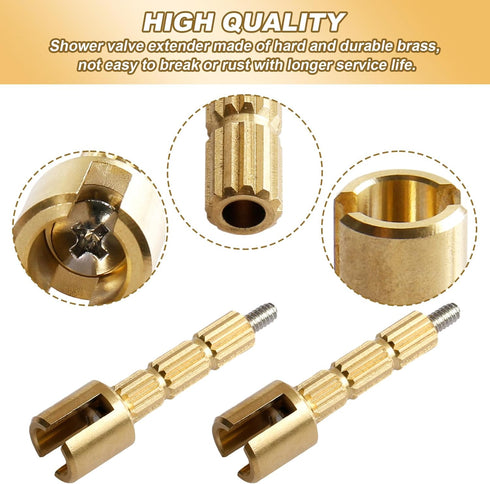 970-0770 Stem Adapter with Screw, Brass Replacement for Faucet Plumbing Equipment, 2 Pcs