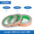 BOMEI PACK Copper Foil Tape 3 Pack (1inch, 1/2inch, 1/4inch x 66ft) with Conductive Adhesive for Electrical Repairs