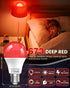 7W 670nm Bulb 100% Bulbs A19 E26 50W Bulb 2-Pack Lustaled Red Light for Sleep, Blue Light Blocking Red Night Light