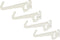 Wall Control Slotted Hook Pack, 3-1/2in Reach Curved Tip for Pegboard and Tool Board - White