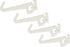 Wall Control Slotted Hook Pack, 3-1/2in Reach Curved Tip for Pegboard and Tool Board - White