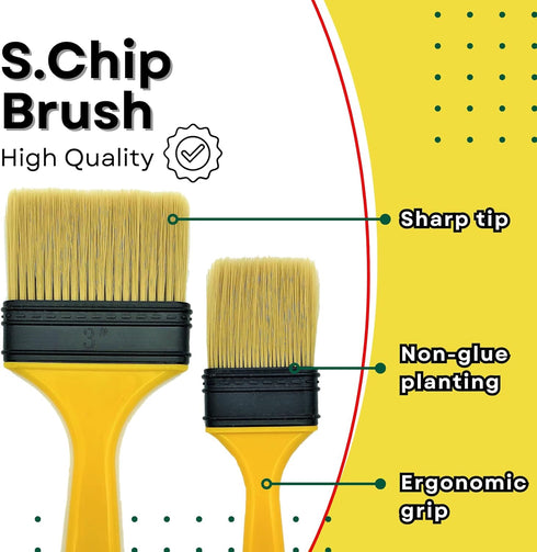 Paint Brushes for Walls 5 pcs, Chip Brush Set, 1, 1, 2, 2, 3 inch | Chalk Paint Brush for Furniture, Wax Brush, Disposable Brush, Trim Paint Brushes, Varnish Brush by PANCLUB