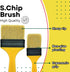 Paint Brushes for Walls 5 pcs, Chip Brush Set, 1, 1, 2, 2, 3 inch | Chalk Paint Brush for Furniture, Wax Brush, Disposable Brush, Trim Paint Brushes, Varnish Brush by PANCLUB