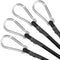 ZHOUBIN 24 Inch Black Bungee Cords - 4 Pcs with Carabiner Hooks for Secure Tie Downs