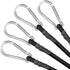 ZHOUBIN 24 Inch Black Bungee Cords - 4 Pcs with Carabiner Hooks for Secure Tie Downs