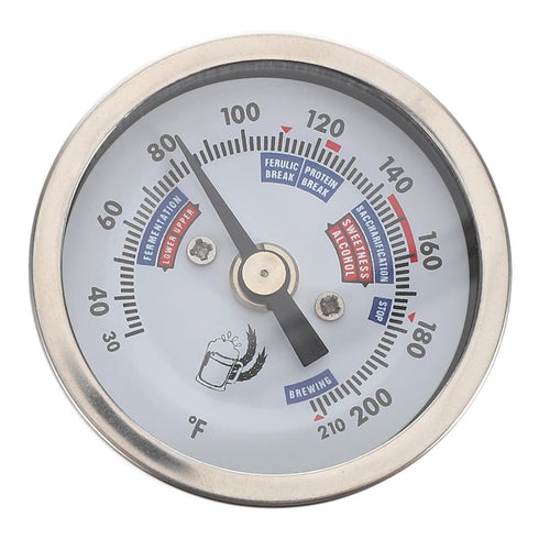Totority High Precision 2-inch Stainless Steel Dual-Metal Dial Wine Thermometer Corrosion-Resistant for