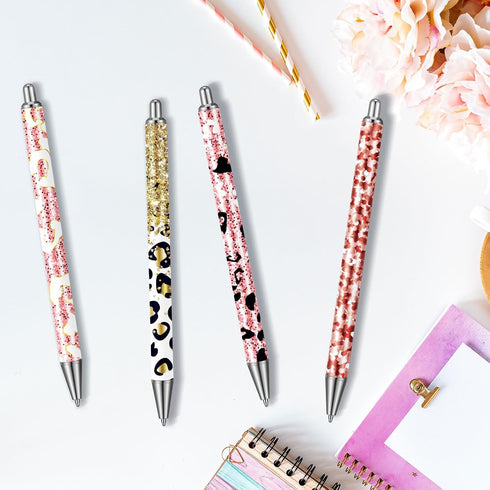Qilery 15 Set Stainless Steel Thank You Pens, Gifts Blanks, Resealable Pouch Bag for DIY Glitter Pen Craft
