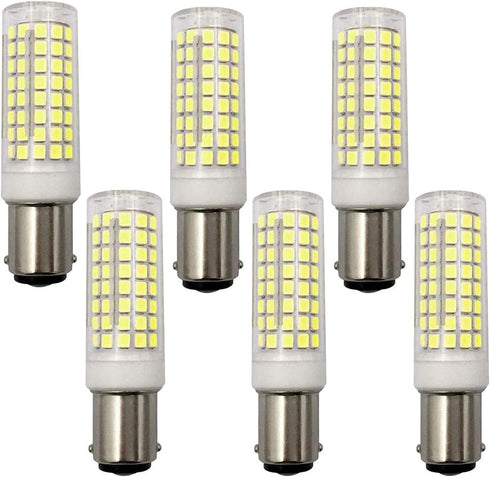 Lxcom Lighting 10W BA15D LED Corn Bulb 6 Pack Dimmable Double Contact