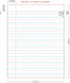 School Smart Skip-A-Line Composition Books, Grade 3, 50 Sheets, Red