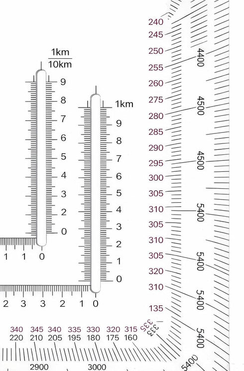 New and Improved Version Military Style MGRS/UTM Coordinate Grid Reader, and Protractor,Coordinate Scale Map Reading