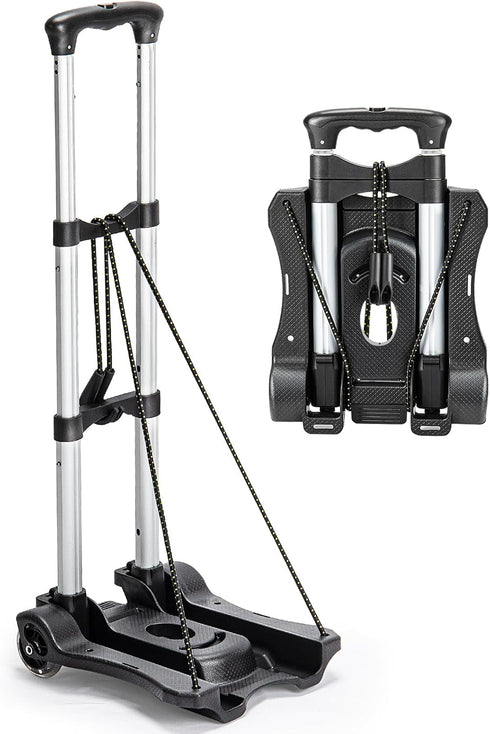 Gorpuire Small Folding Hand Truck Dolly with 2 Wheels, Foldable Luggage Cart, Lightweight