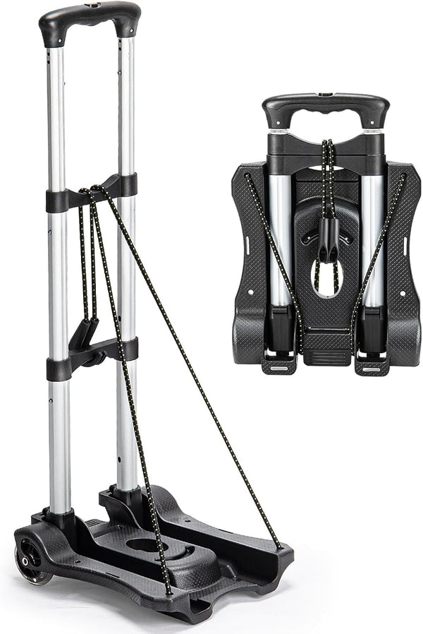 Gorpuire Small Folding Hand Truck Dolly with 2 Wheels, Foldable Luggage Cart, Lightweight