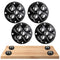 4PCS Black Self Adhesive Mini Caster Wheels for Furniture, Kitchen Appliances Stick
