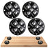 4PCS Black Self Adhesive Mini Caster Wheels for Furniture, Kitchen Appliances Stick