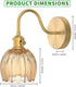Wall Sconces Lights Lamp for Bedroom Bathroom, Modern Vanity Light Fixtures, Wall Mount Lighting Vintage Tulip Amber