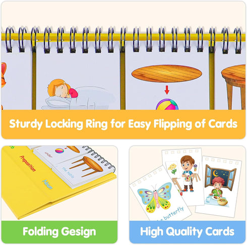 Sentence Building Flip Chart for Kids, Speech Autism Therapy Learning Materials for Preschool & Kindergarten