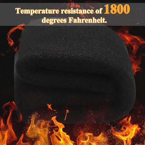 Oudain 4 Pcs High Temperature Carbon Felt Welding Blanket, 12" x 9", Fireproof Mat for Soldering Repairs