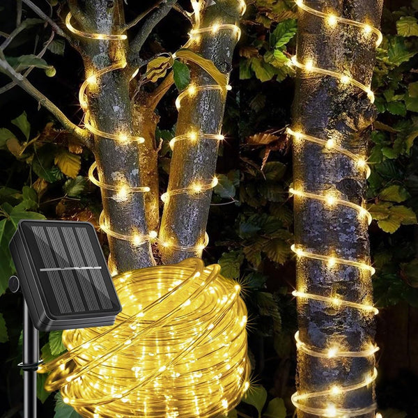 LairtPOW Solar Rope Light 2 Pack Waterproof IP65 39FT 100LEDs Outdoor LED