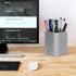 RQB Metal Pen Holder for Desk - Square Aluminum Organizer and Makeup Brush Holder, Gray