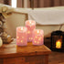 3 Pack Homemory Flameless Candles with String Lights, Embedded Fairy String Lights LED Candles, Electric Flickering