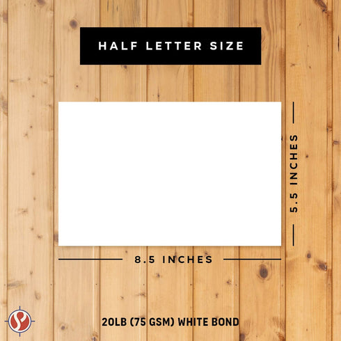 8.5 5.5 20lb 500 Half Letter Size Paper Great for Business Documents, Letters, Arts, Prints and Crafts, Copy, Printing