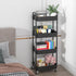 4-Tier Sywhitta Plastic Rolling Utility Cart with Handle, Multi-Functional Storage Trolley for Office, Living Room