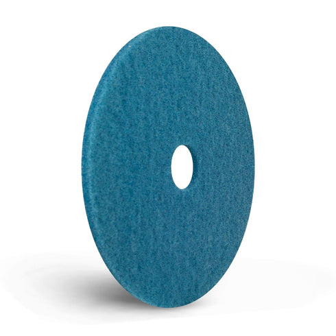 16" 3.25" 5 100% Americo Blue Cleaner Floor Pad, Diameter, Center Hole, Pads/Case, Machine Cleaner Floor Pads