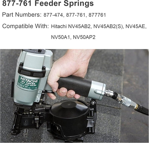 12pcs 877-761 Feeder Springs Replacement for Roofing Nail Gun NV45AA NV45AB NV45AB2