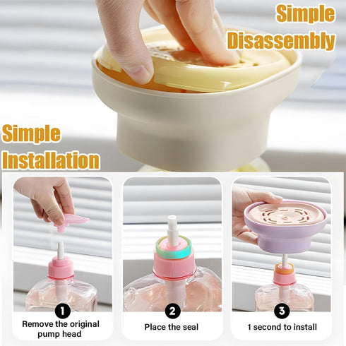 Generic 14-Hole Portable Laundry Detergent Presser, Metered Dispensing & Drainage, Leak-Proof Pump Dispenser