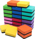 IHPUKIDI 24 Pack Magnetic Dry Erase Erasers for Whiteboard, Chalkboard Cleansers for Classroom, Home, Office (8-Color)