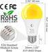 Bulb 6W 40W (2 Pack), A19 E26 Simba Lighting Bug Non-Attracting Yellow LED Equivalent Great for Outdoor Porch Light