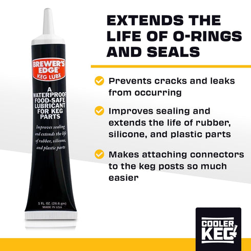 1oz Food-Safe Waterproof Keg Lubricant for Draft Systems