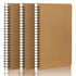 EUSOAR Dotted Spiral Notebook, A5 3-Pack, 5.5"x8.3", 120 Pages, Hardcover Wirebound for Journaling