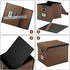 Huolewa Upgraded Faux Leather File Organizer Box with Lid, Collapsible Hanging Folder Box for Home/Office Storage