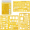 Mr. Pen- House Plan, Interior Design and Furniture Templates - Drafting Tools and Ruler Shapes Set of 3