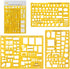 Mr. Pen- House Plan, Interior Design and Furniture Templates - Drafting Tools and Ruler Shapes Set of 3