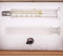 1 Pack Glass Syringes with Caps, 10cc/ml for Laboratory Use