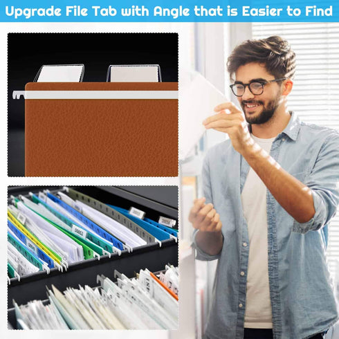 File Folder Tabs, Paxcoo 50 Sets Hanging File Folder Labels and Inserts