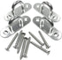 4Pcs 304 Stainless Steel Pad Eye Hooks, 3.15 inch Heavy Ceiling Hook Screw Eyes with 5 x 45mm Screws for Plant Hangers,