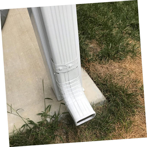 OSALADI 6 Pcs Gutter Cleaner - Drain Nozzle Sleeve, Gutter Brush, Downspout Guard, End Caps, White Metal Rubber