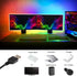 13.2ft, 24-Keys USB LED Strip Lights USB Powered LED Light with Remote Controller Waterproof RGB Flexible Color