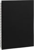 DSTELIN Blank Spiral Notebook, 10 inch x 7.5 inch, 100GSM, Soft Cover, 120 Pages / 60 Sheets, 1-Pack (Black)
