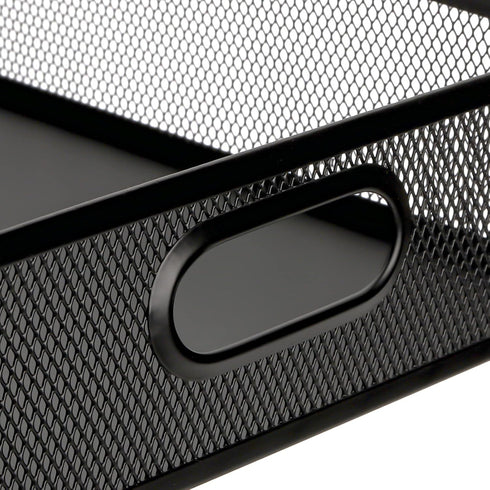 Elsjoy 2 Pack Desk Drawer Organizer Tray, Metal Mesh Storage Tray with Handle